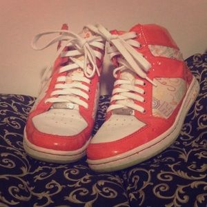 Coach Bright Orange Norra High Tops